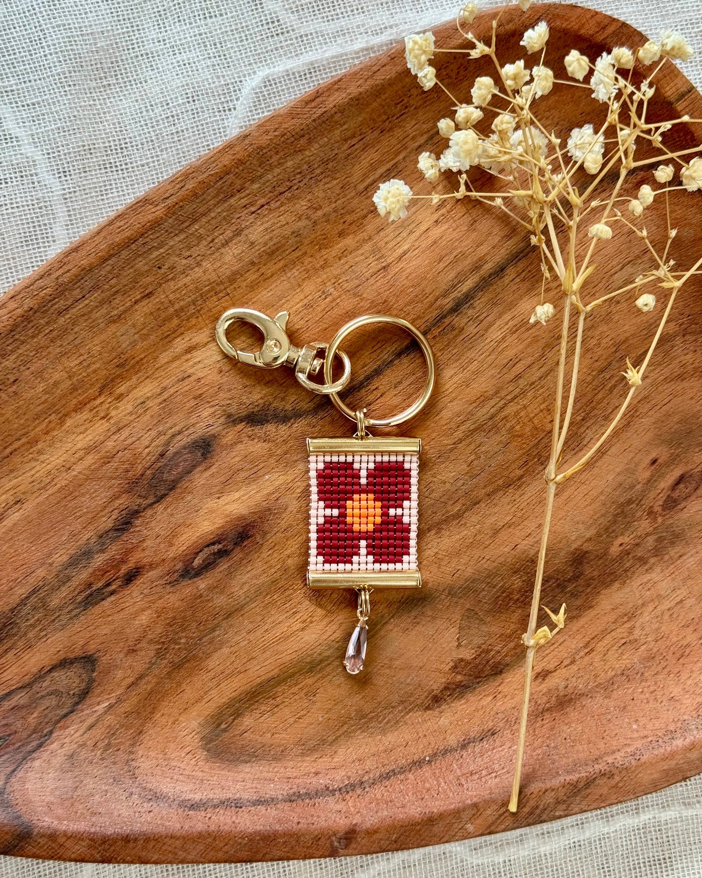 Groovy Flower Bag Charm