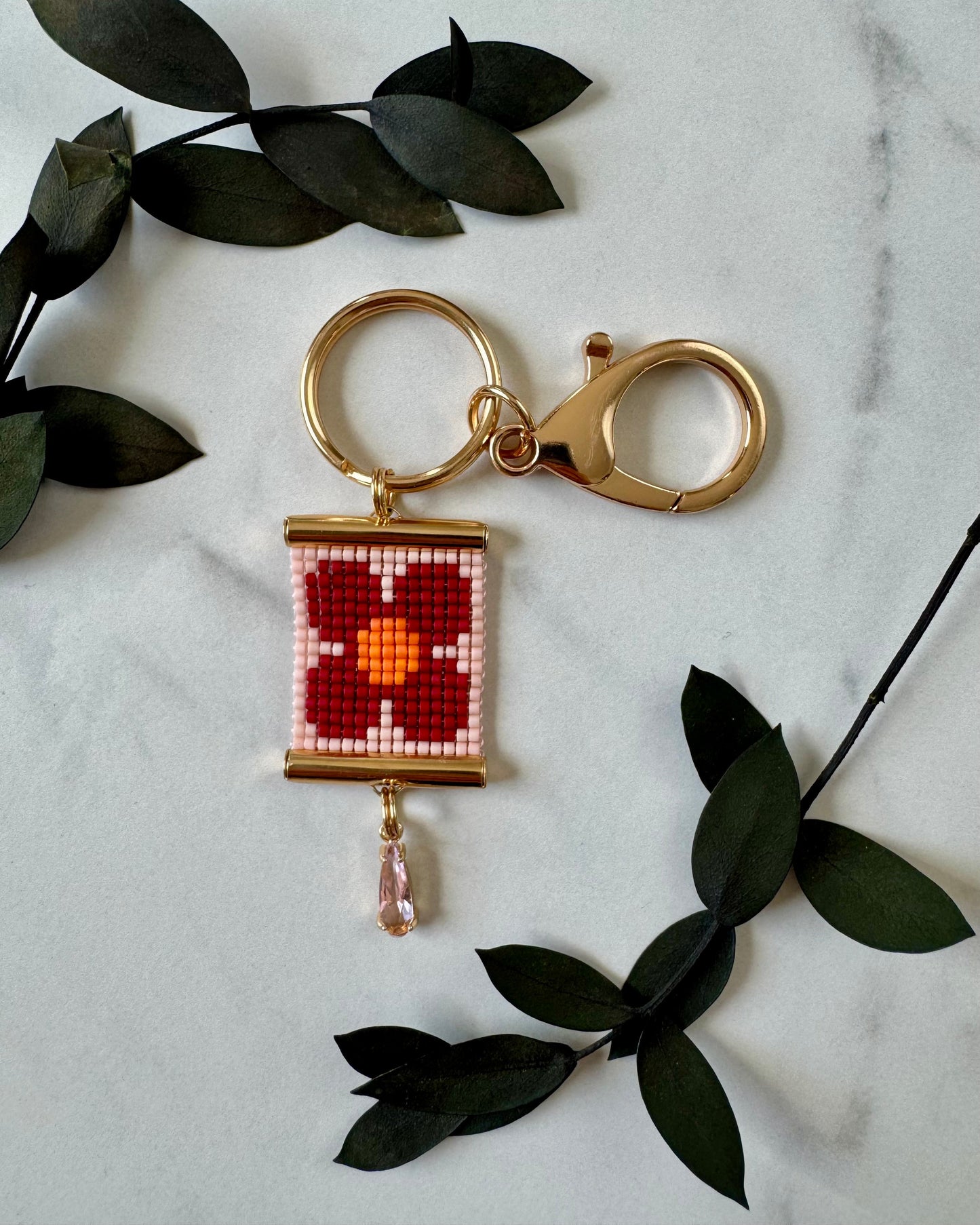 Groovy Flower Bag Charm