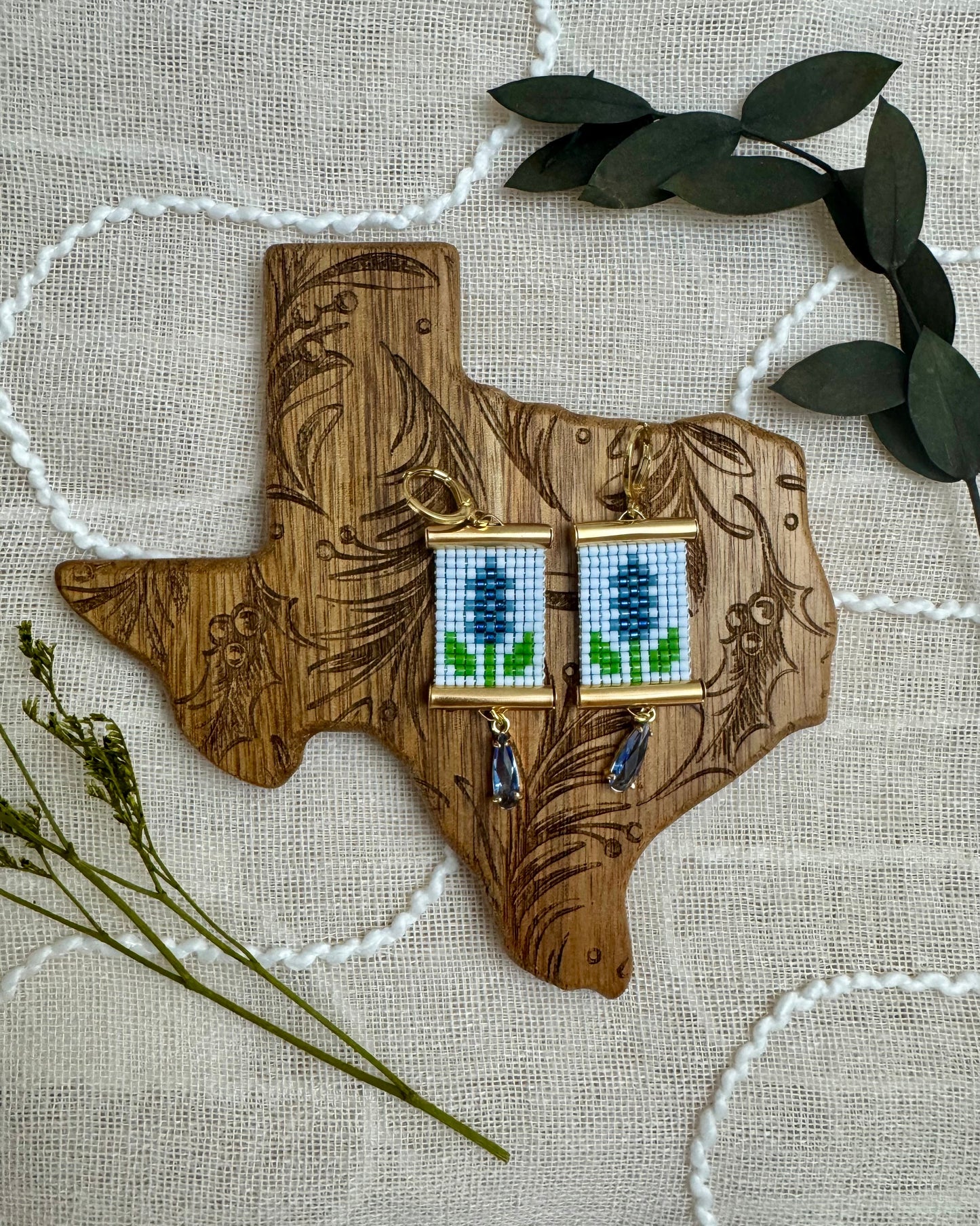 Bluebonnet Earrings in Blue