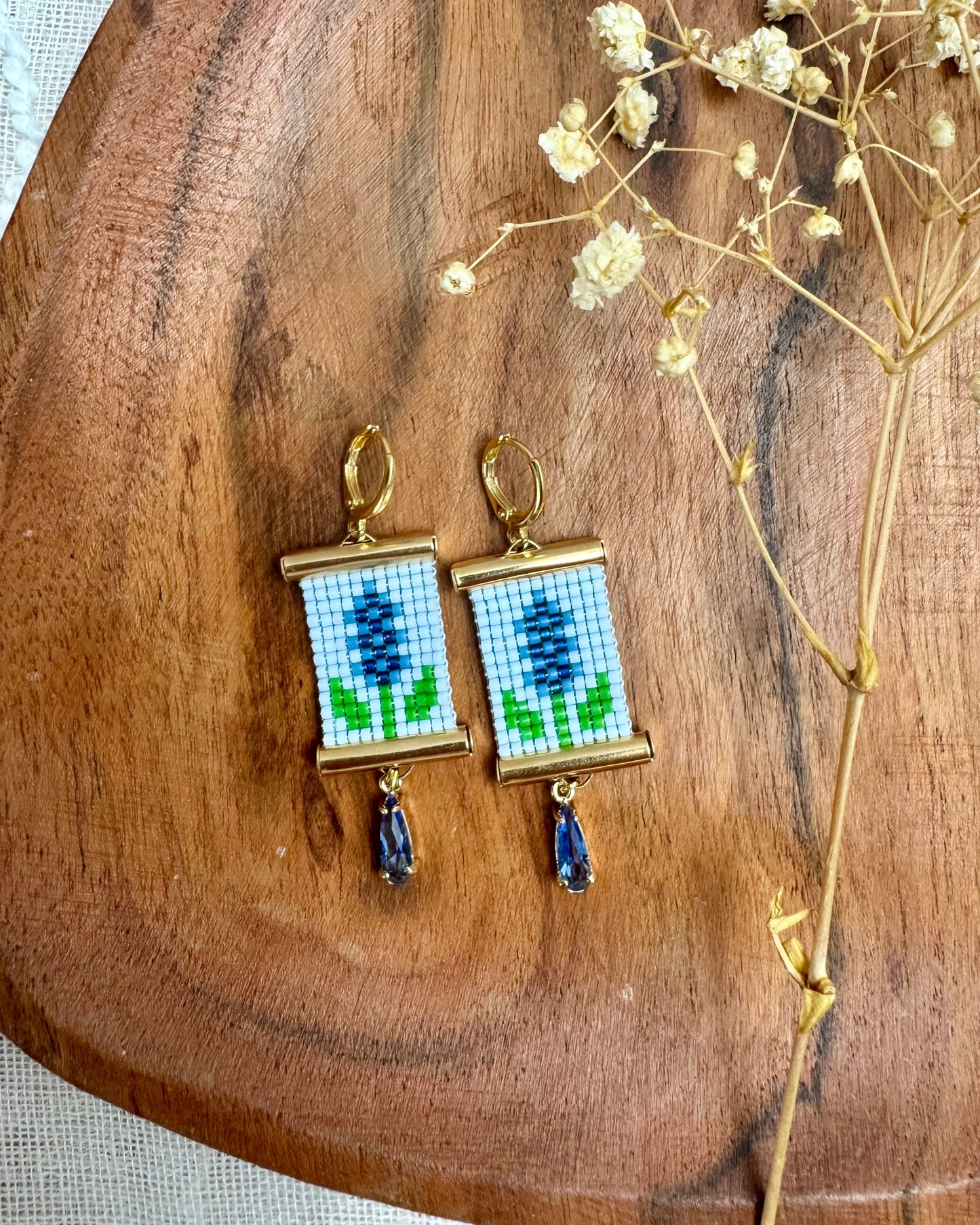 Bluebonnet Earrings in Blue