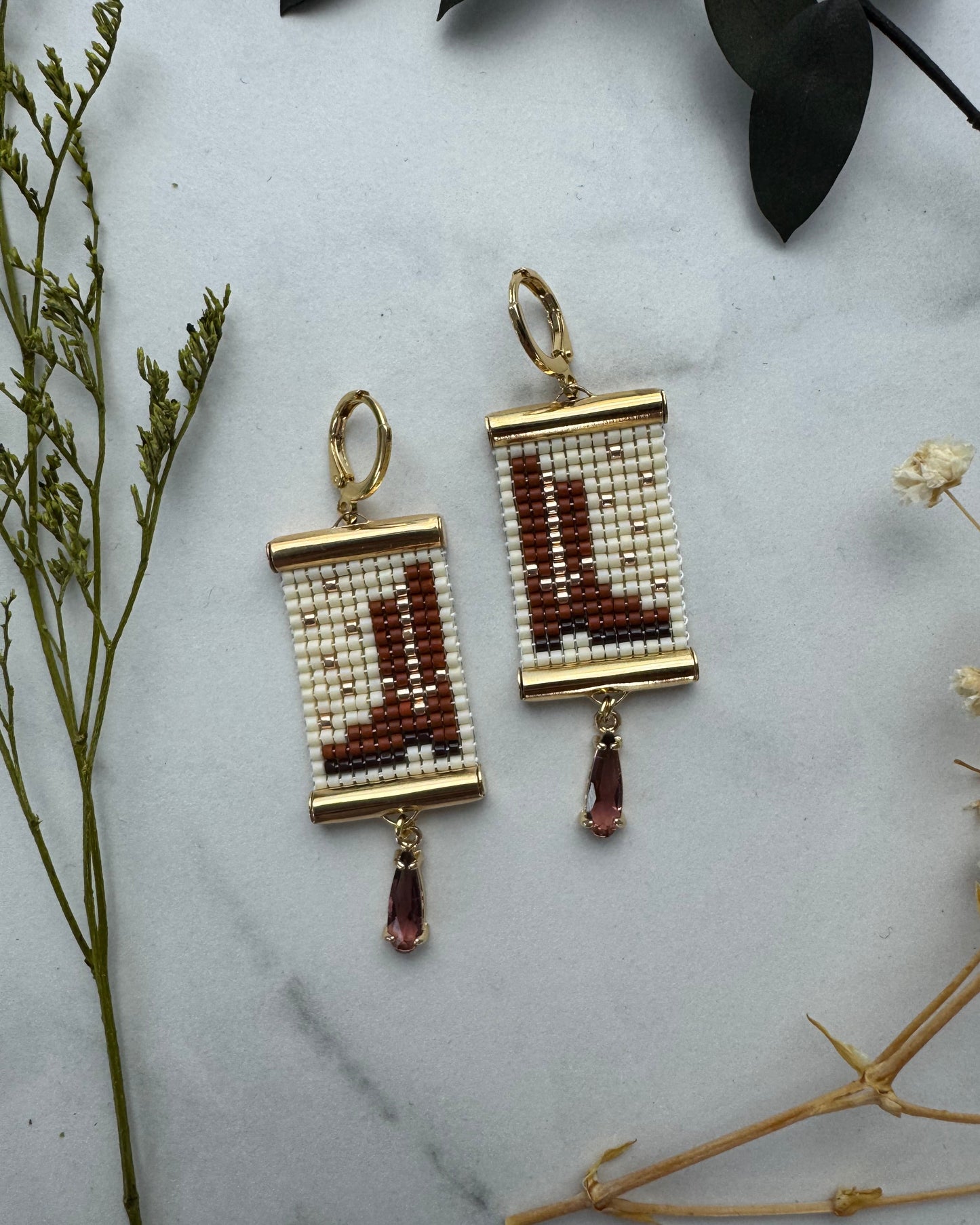 Cowgirl Boots Earrings in Mocha
