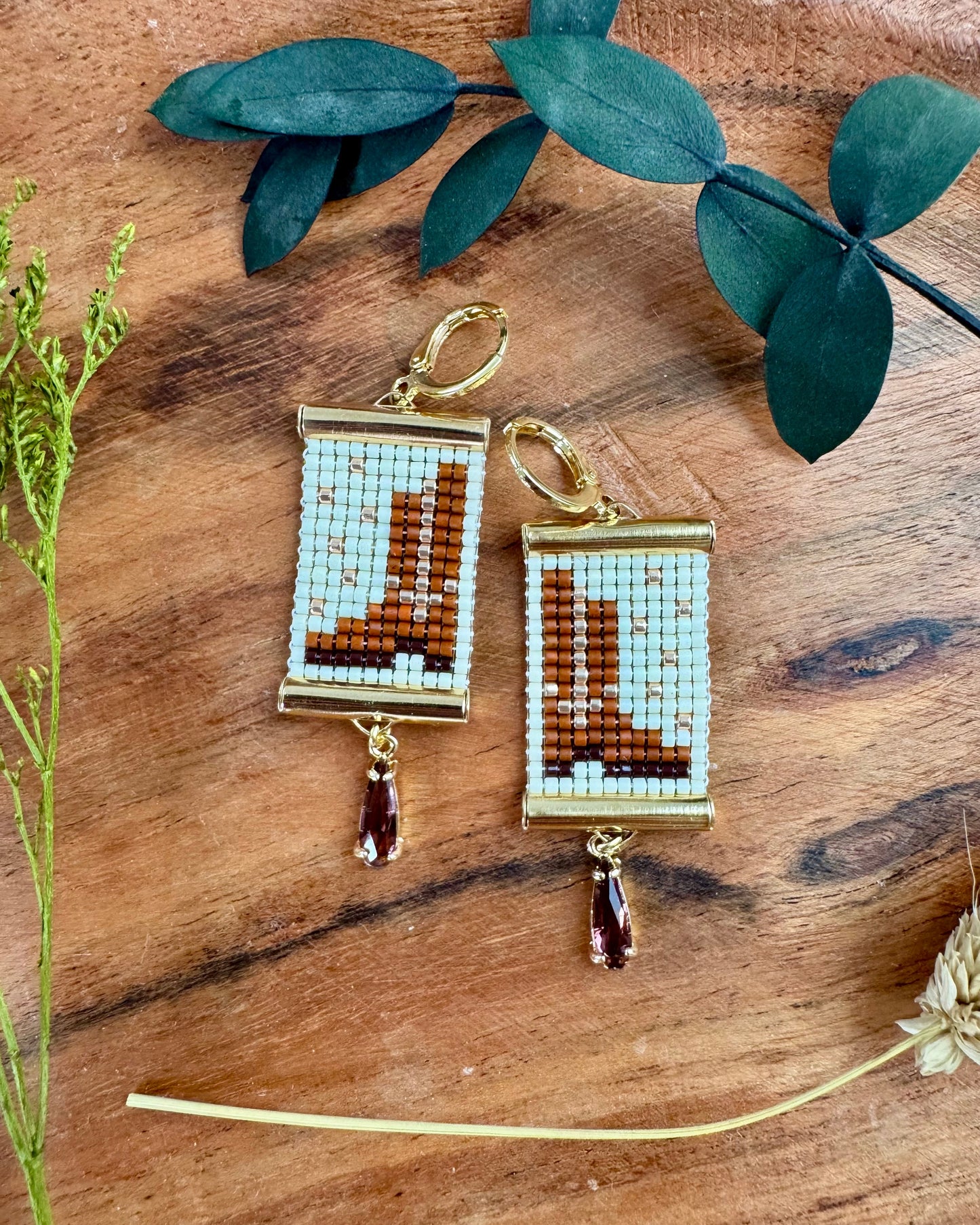 Cowgirl Boots Earrings in Mocha