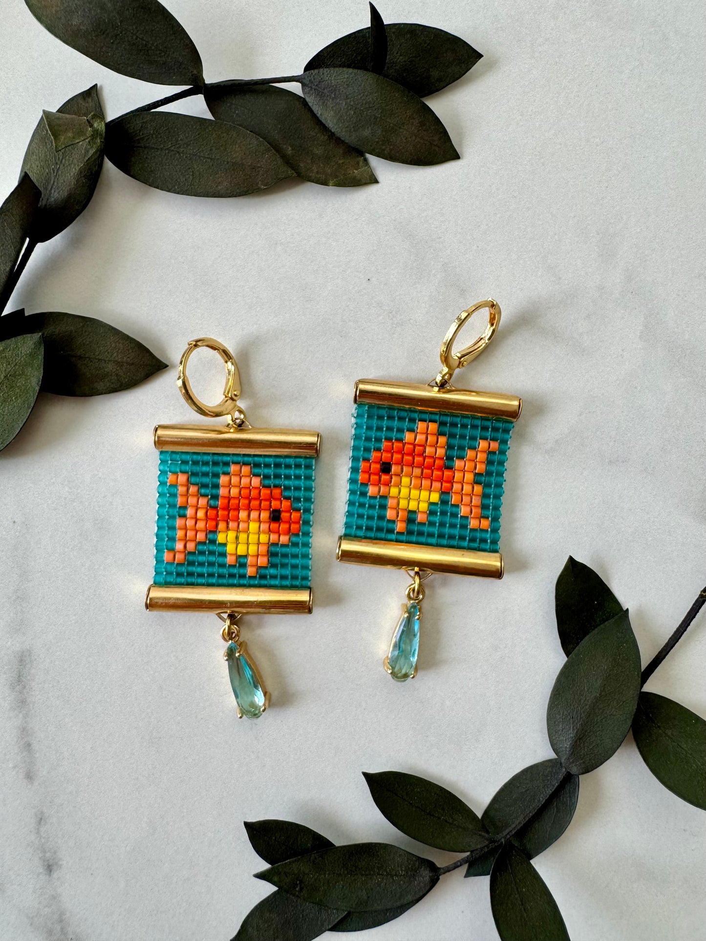 Plenty of Fish in the Sea Earrings in Blue