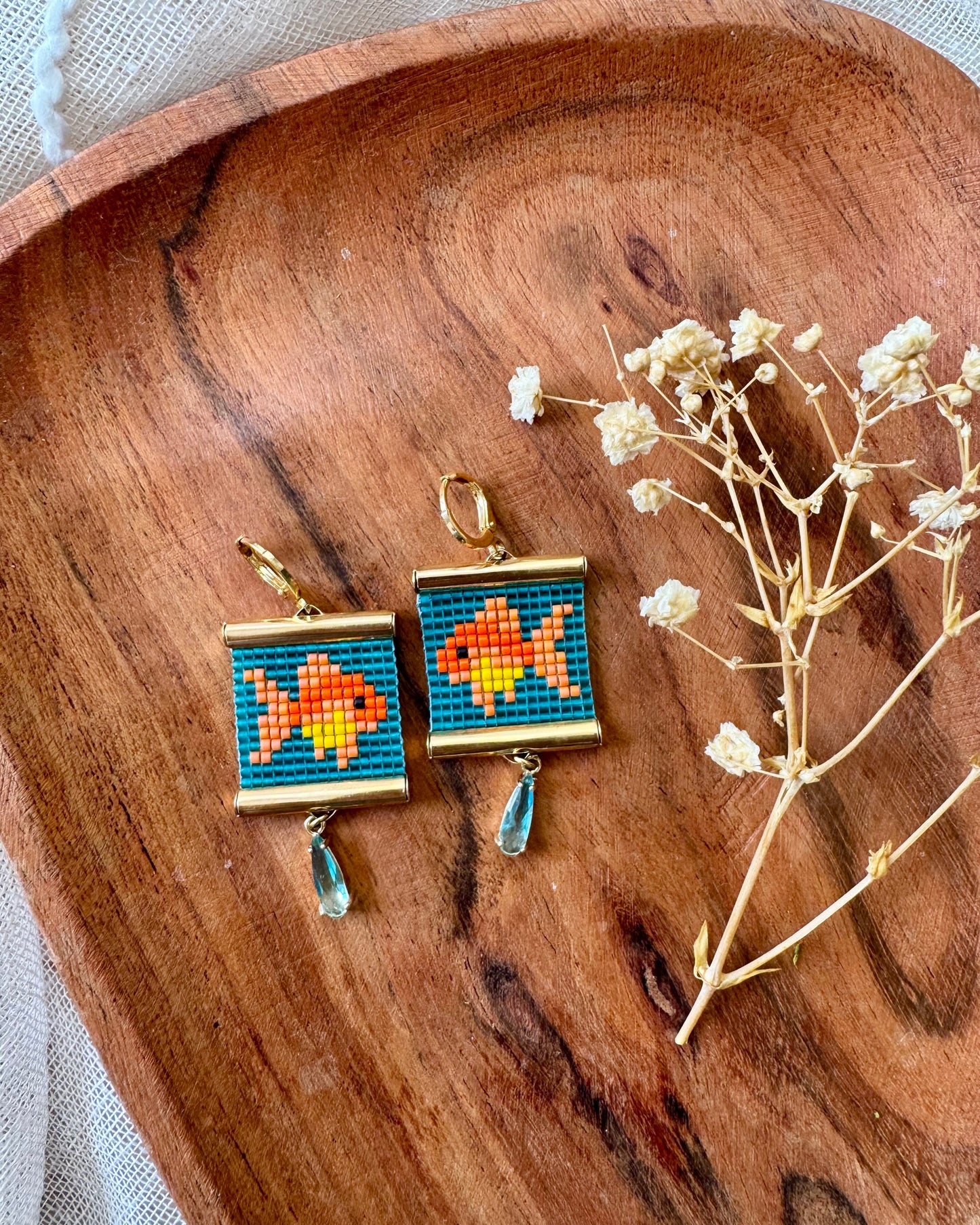 Plenty of Fish in the Sea Earrings in Blue