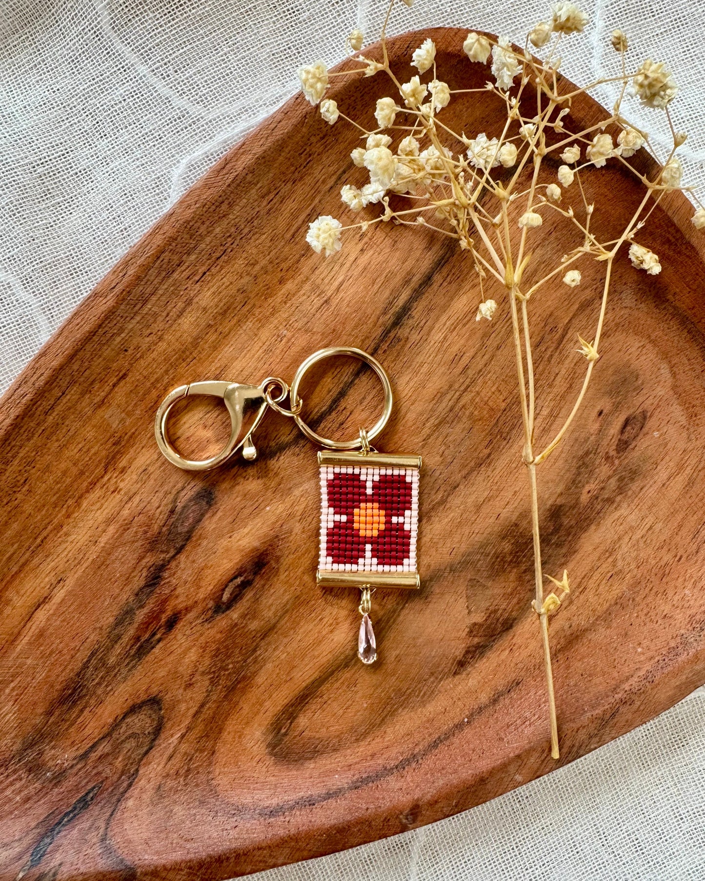 Groovy Flower Bag Charm