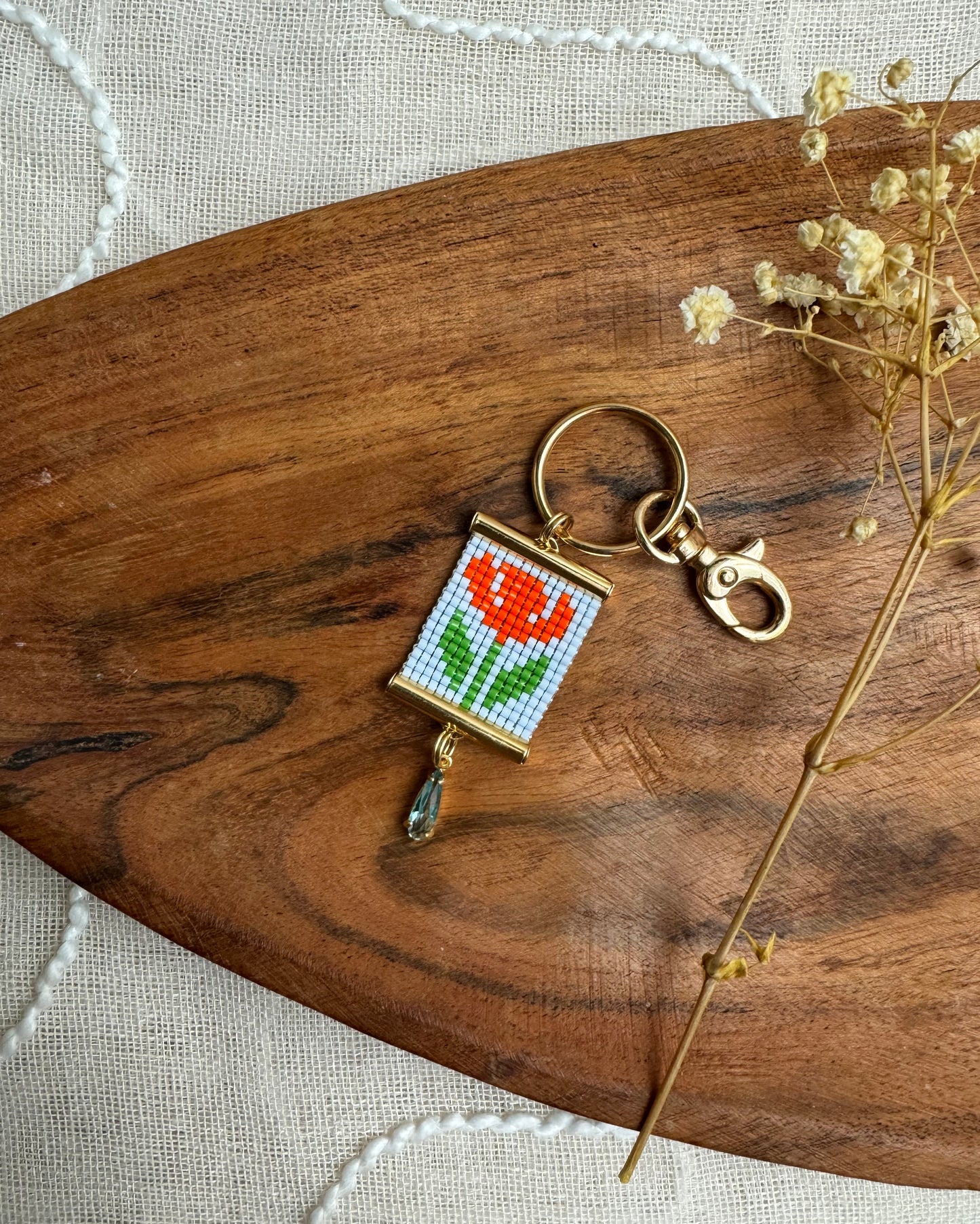 California Poppy Bag Charm