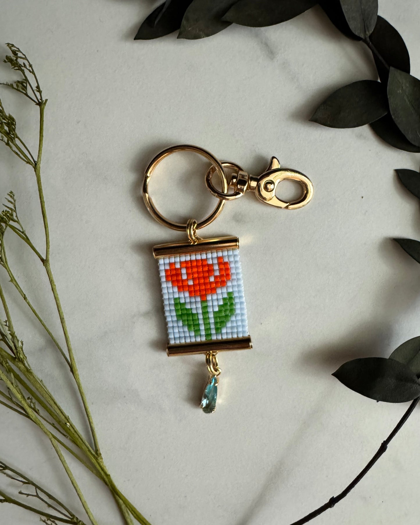 California Poppy Bag Charm
