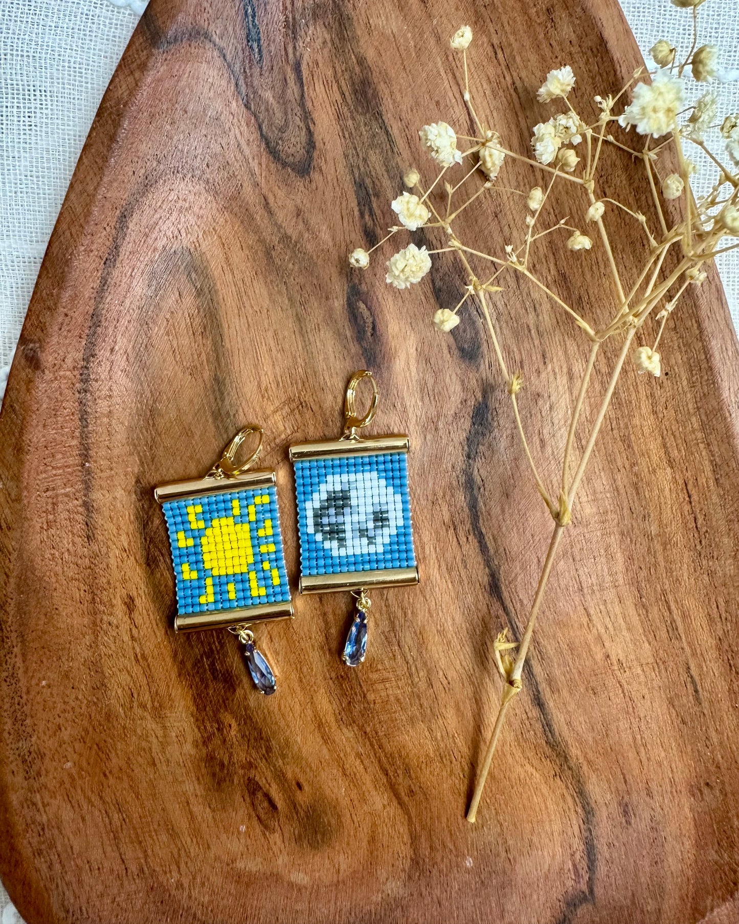 Sun and Moon Earrings