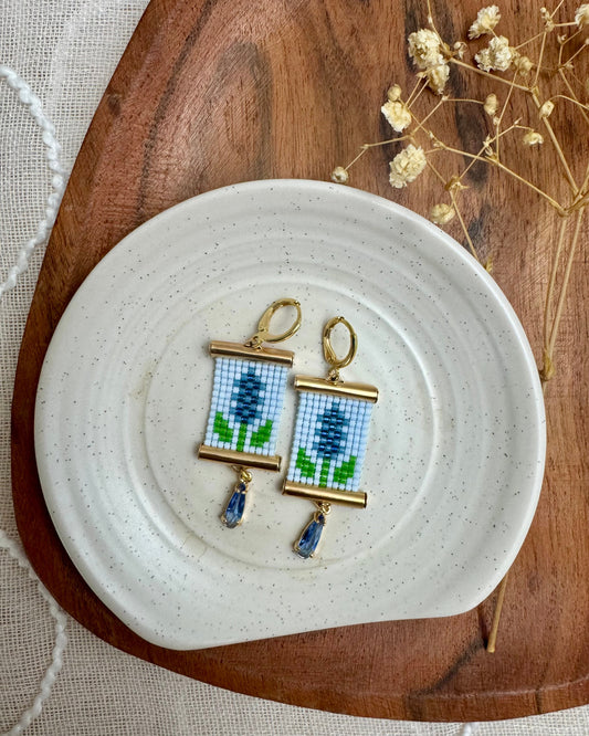 Bluebonnet Earrings in Blue
