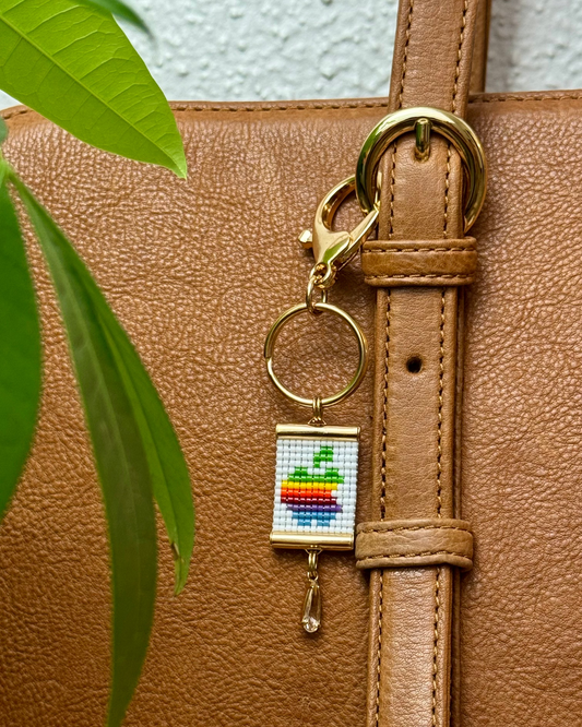 Rainbow Apple Bag Charm