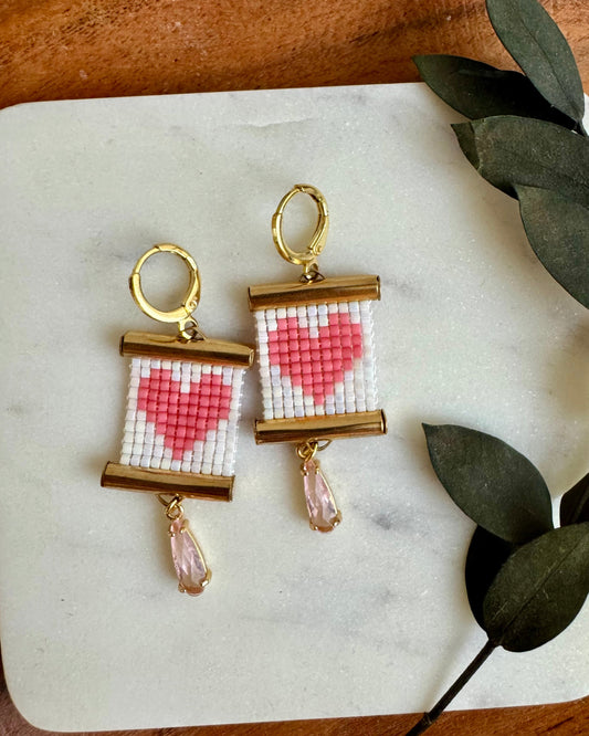 Lover Earrings on White Marble